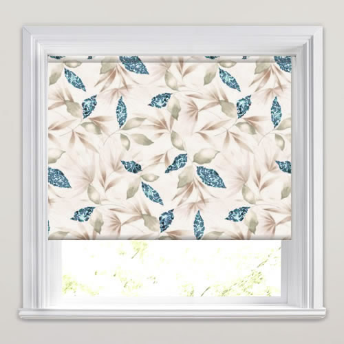Watercolours Teal Roller Blind