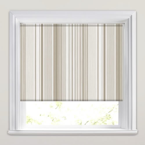 Holiday Stripe Clotted Cream Roller Blind