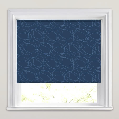 Squiggle Midnight Roller Blind