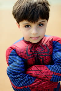 Child dressed as Spiderman