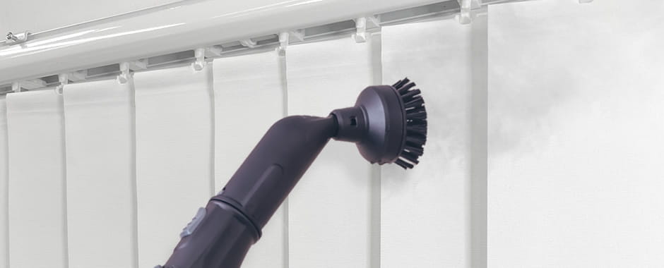 Steam cleaning vertical blinds