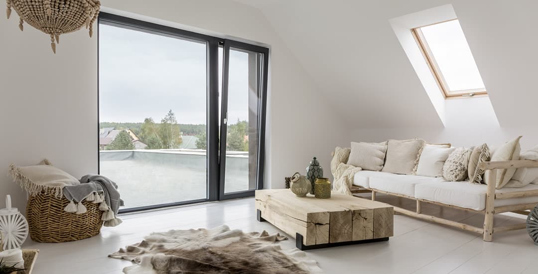 Tasteful loft attic interior