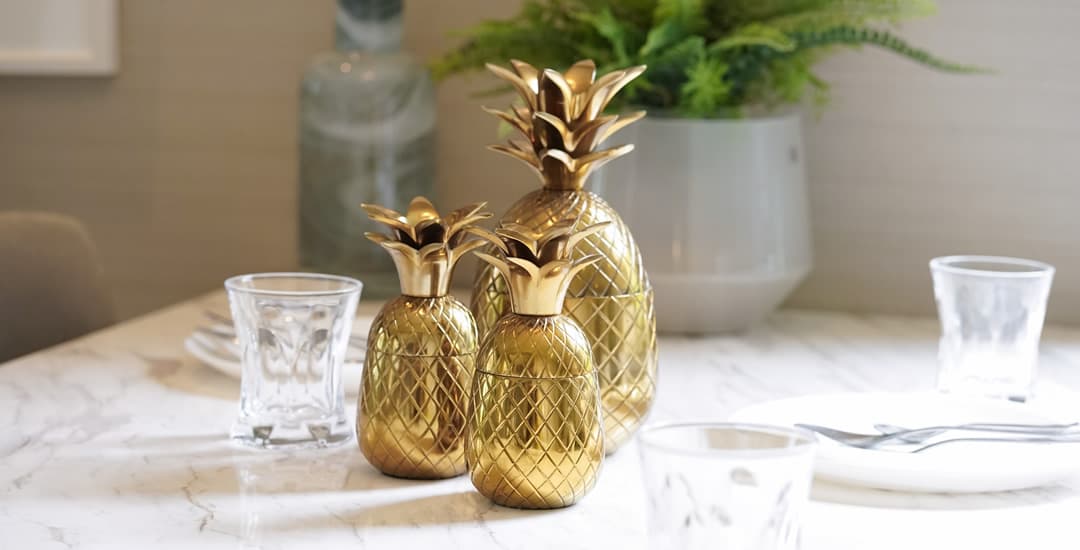 Gold pineapples