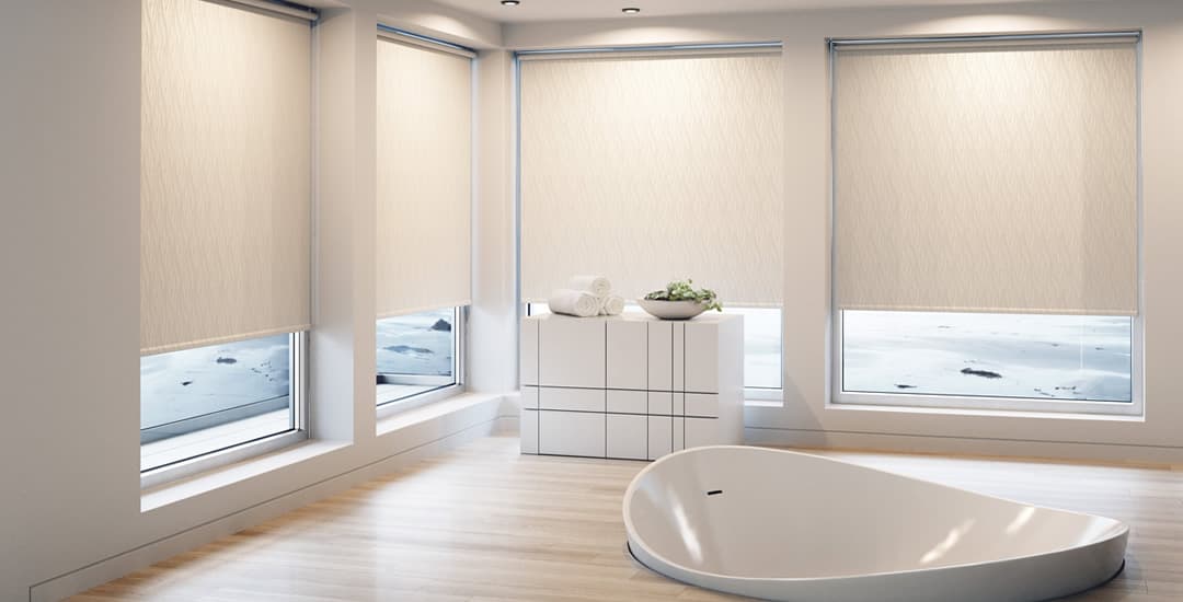 Bathroom waterproof roller blinds