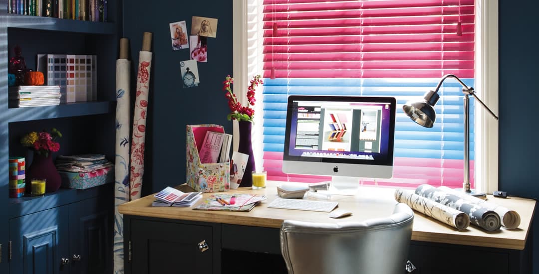 Home office venetian blinds