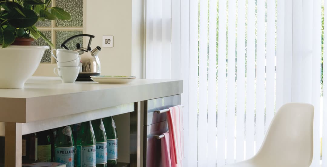 White pvc kitchen vertical blinds