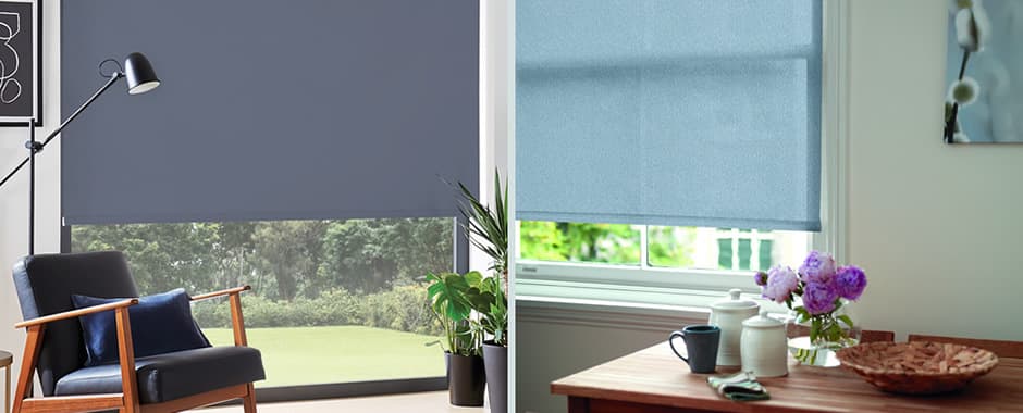 Blackout blinds compared to dimout blinds