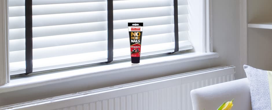 No more nails on windowsill next to wooden blinds