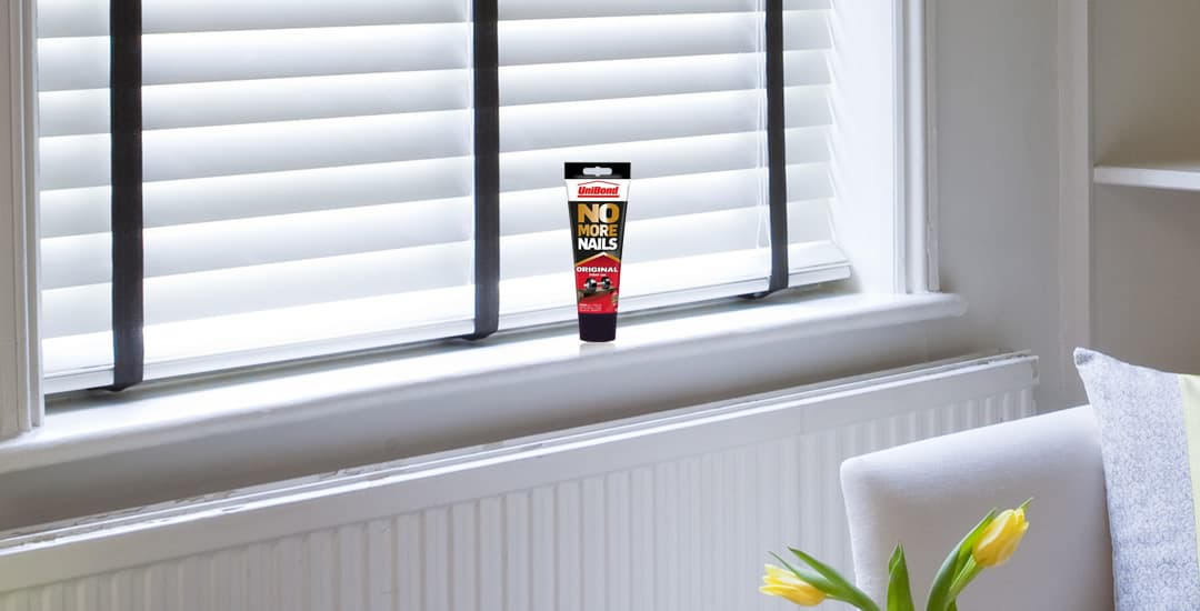 No more nails on windowsill next to wooden blinds