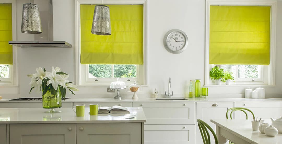 roman blinds kitchen