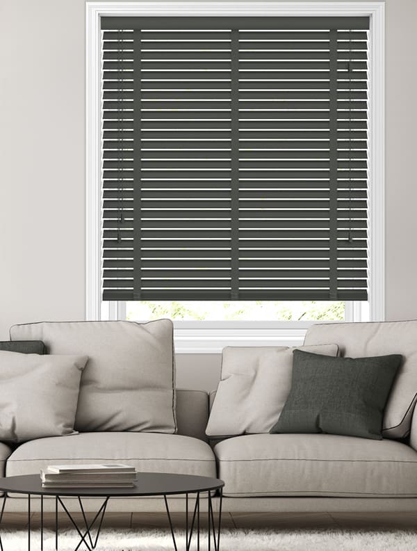 50mm Charcoal Wooden Blinds