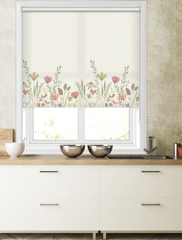 Wild Flowers Poppy Roller Blinds