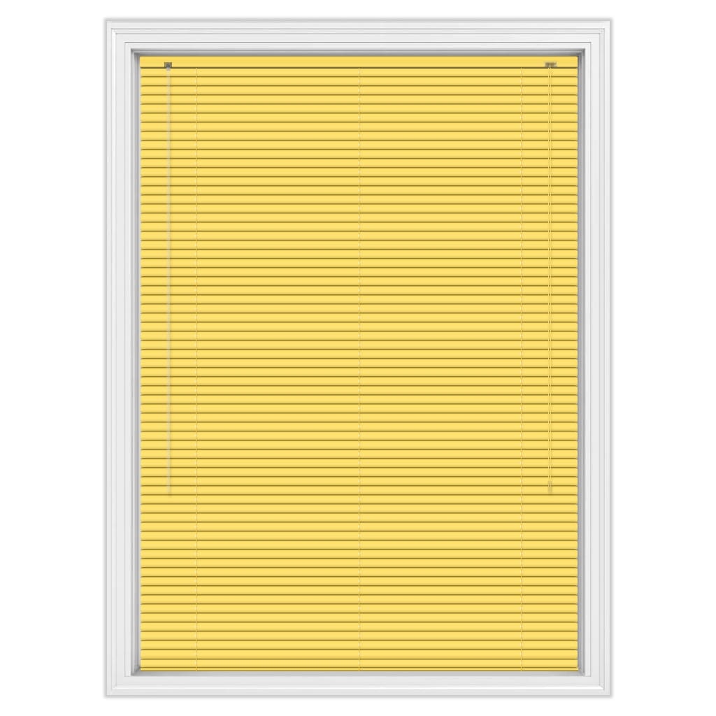 25mm Gloss Yellow Aluminium Blinds, Made to Measure