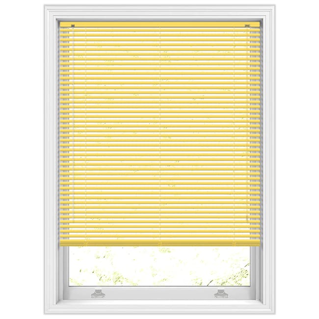 25mm Gloss Yellow Aluminium Blinds, Made to Measure