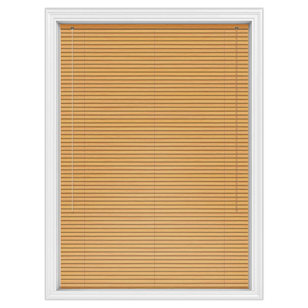 25mm Honey Wood Effect Aluminium Blinds, Made to Measure