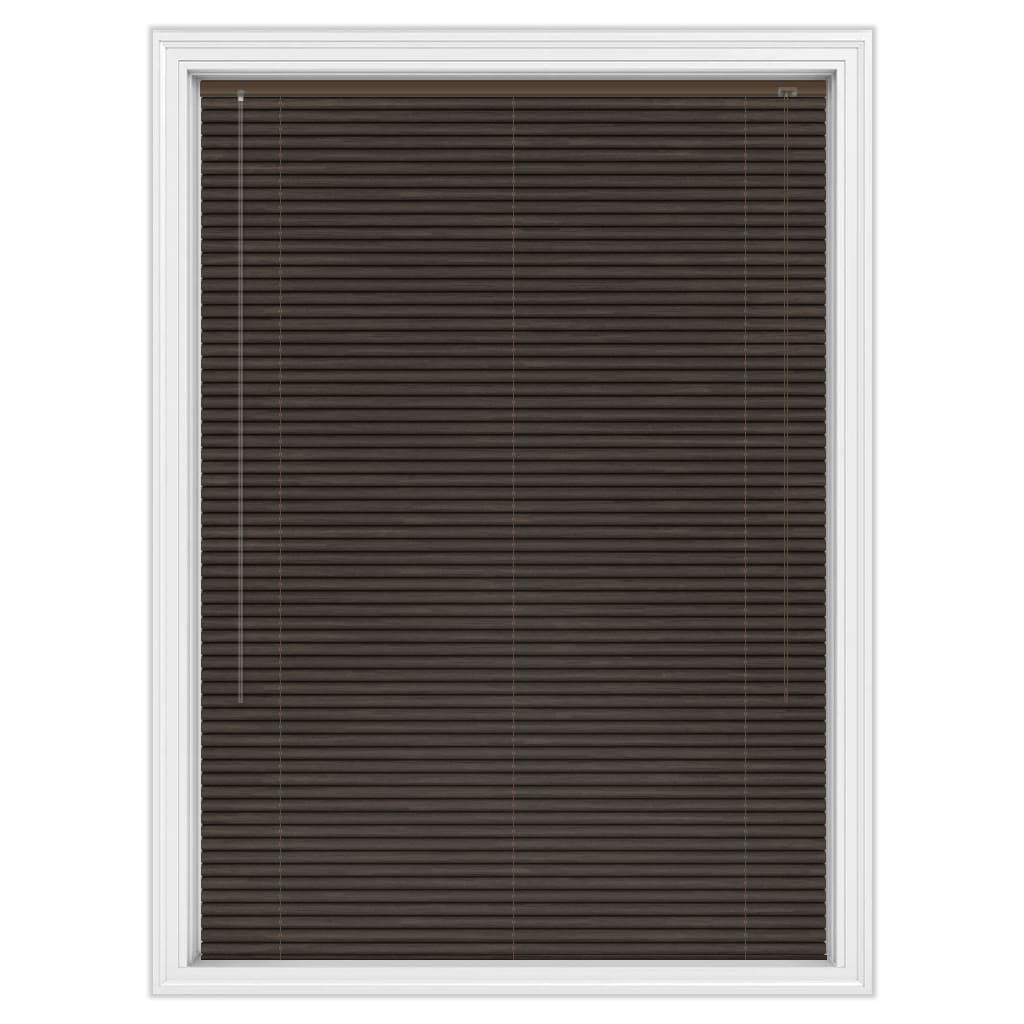 25mm Jacobean Dark Wood Effect Aluminium Blinds, Made to Measure