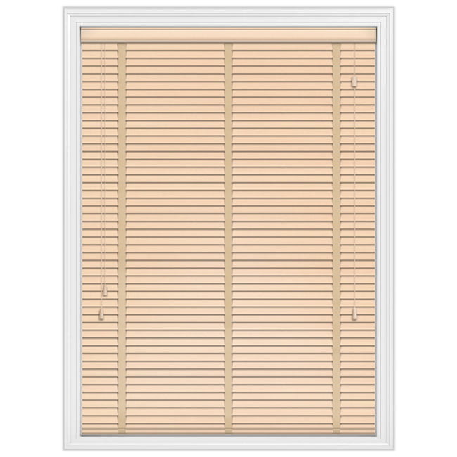 25mm Light Pine Real Wood Blinds with Tapes, Made to Measure