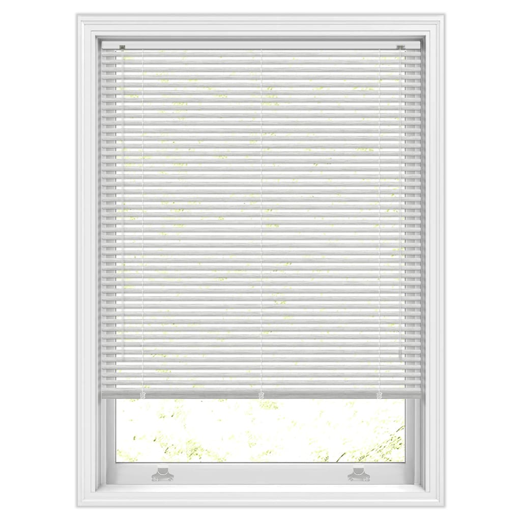 25mm Lucienne Metallic Silver Aluminium Blinds, Custom Made