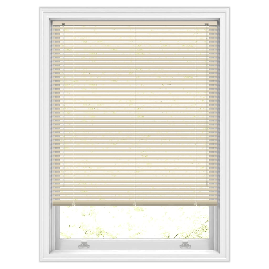 25mm Lussi Creamy Beige Aluminium Blinds, Made to Measure