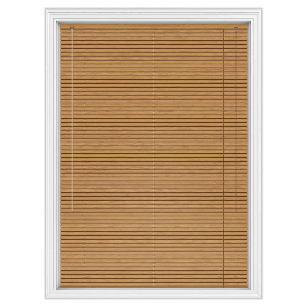 25mm Oak Wood Effect Aluminium Blinds, Made to Measure