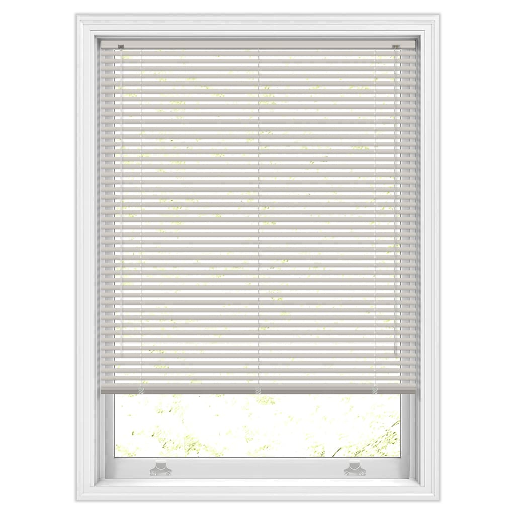25mm Light Flint Grey Brushed Aluminium Blinds, Made to Measure