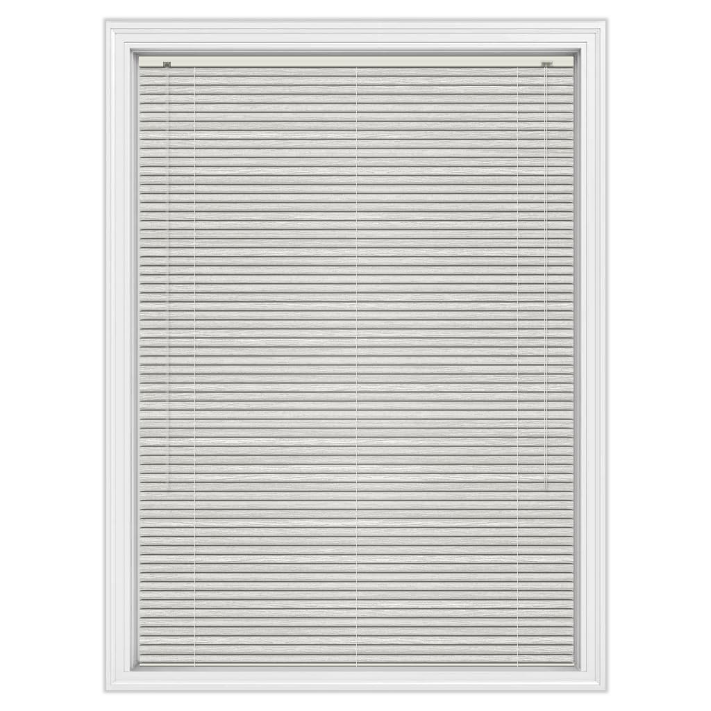 25mm Silver Birch Wood Effect Aluminium Blinds, Made to Measure