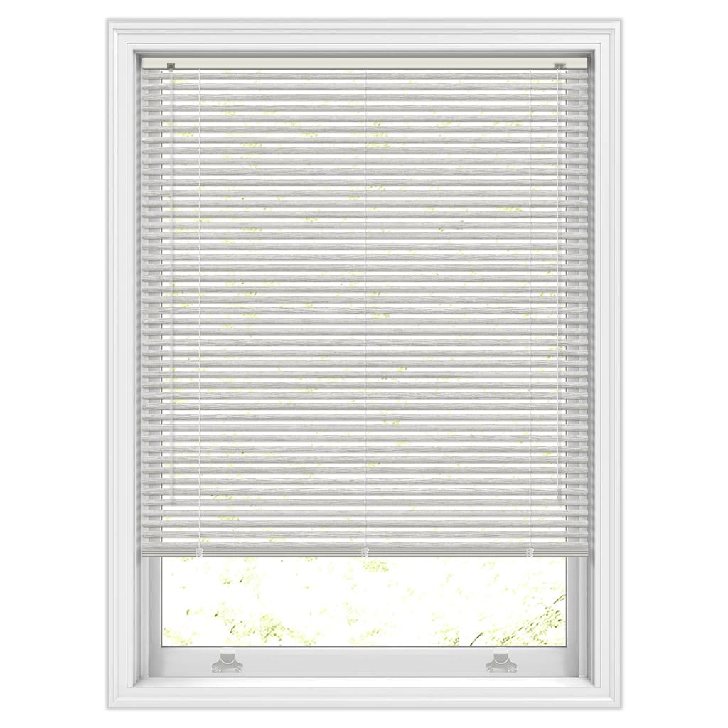 25mm Silver Birch Wood Effect Aluminium Blinds, Made to Measure