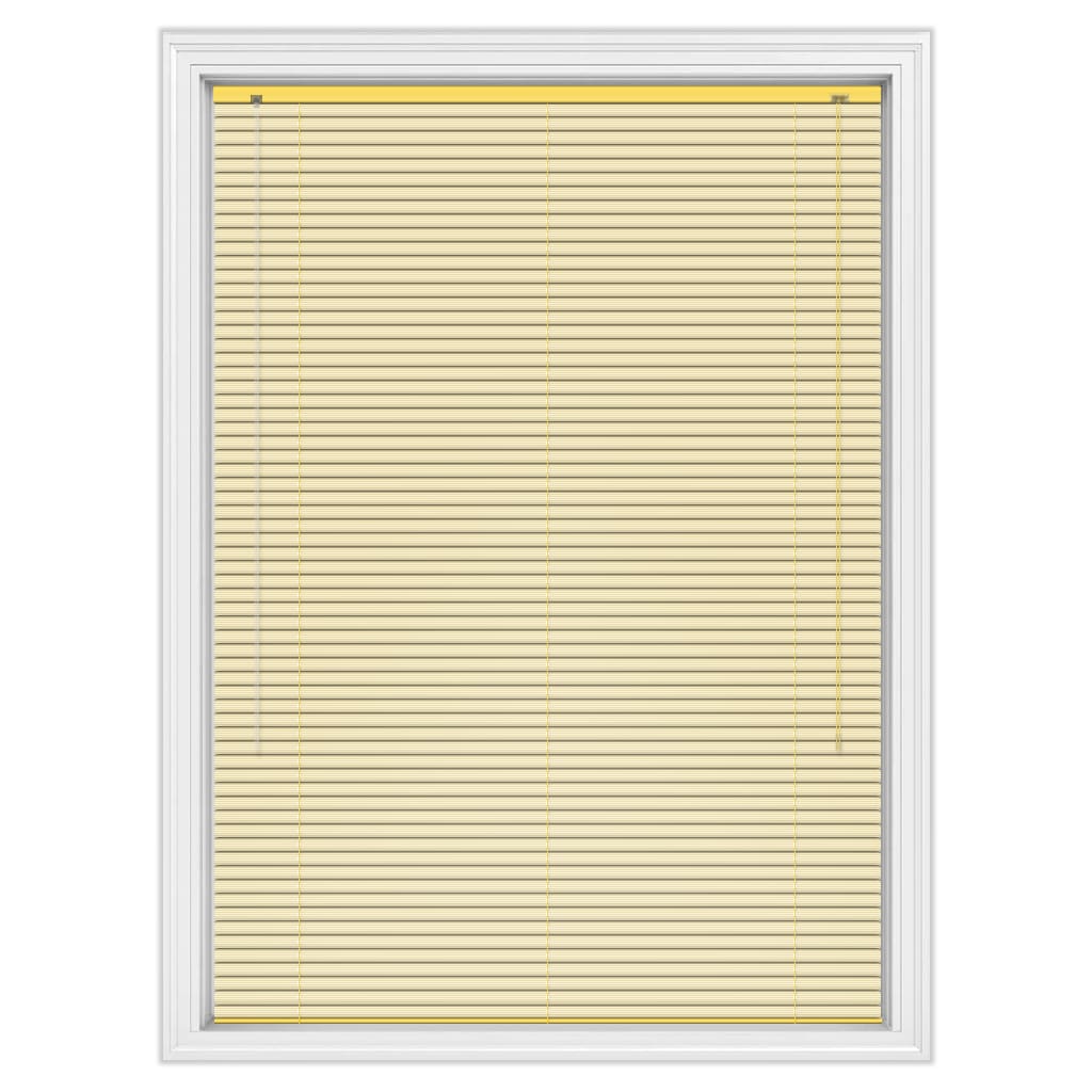 25mm Yellow Striped Aluminium Blinds, Made to Measure