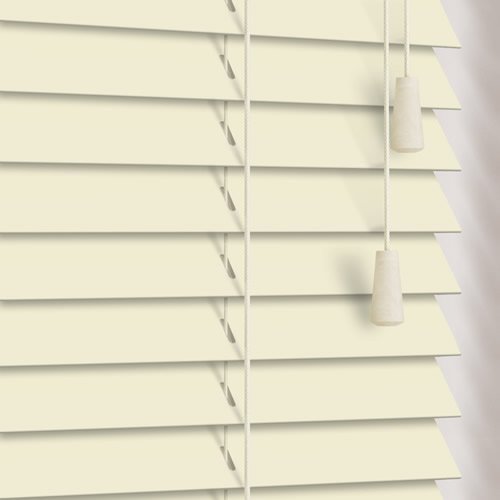 25mm Ivory Cream Wooden Blind
