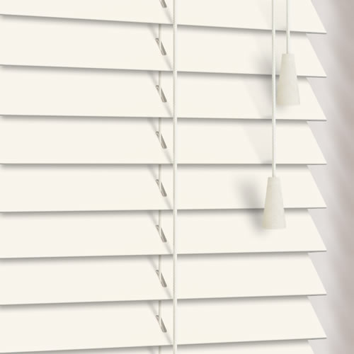 25mm Alpine White Wooden Blind