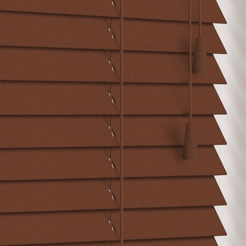 25mm Pecan Wooden Blind