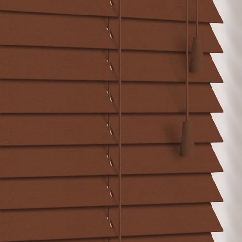 25mm Pecan Wooden Blind