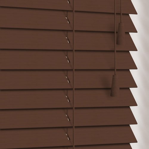 25 Mm Dark Walnut Wood Blinds Luxury Made To Measure