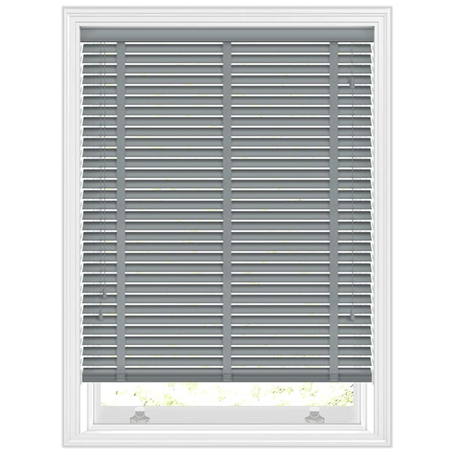 35mm Ash Grey Wooden Blinds with Tapes, Made to Measure