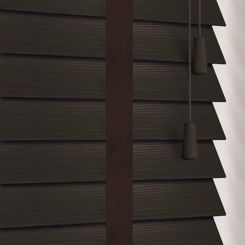 35mm Coffee & Coffee Faux Wood Wooden Blind