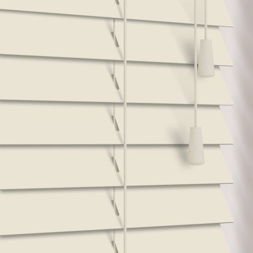 35mm Cream Faux Wood Wooden Blind