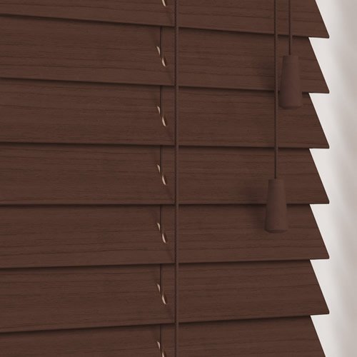 35mm Walnut Faux Wood Wooden Blind