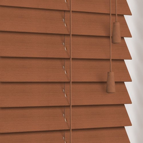 35mm Burnished Oak Wooden Blind