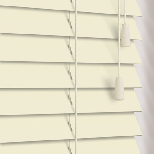 35mm Ivory Cream Wooden Blind