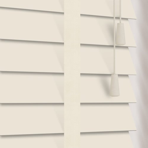 50mm Cream & Barley Faux Wood Wooden Blind