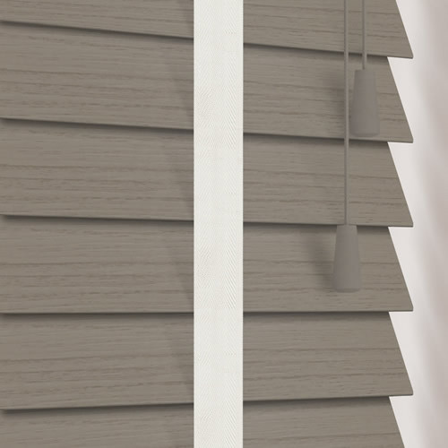 50mm Driftwood & Chalk Faux Wood Wooden Blind