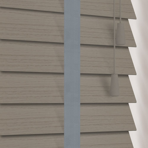 50mm Driftwood & Steel Faux Wood Wooden Blind