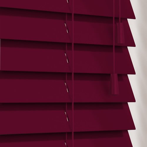 50mm Gloss Plum Wooden Blind
