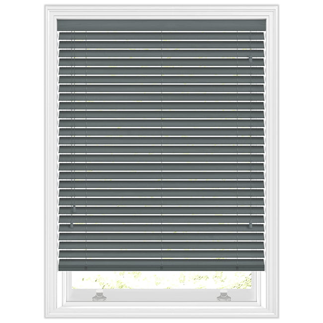 50mm Ashford Luxury Rustic Grey Wooden Blinds, Exotic Abachi Wood