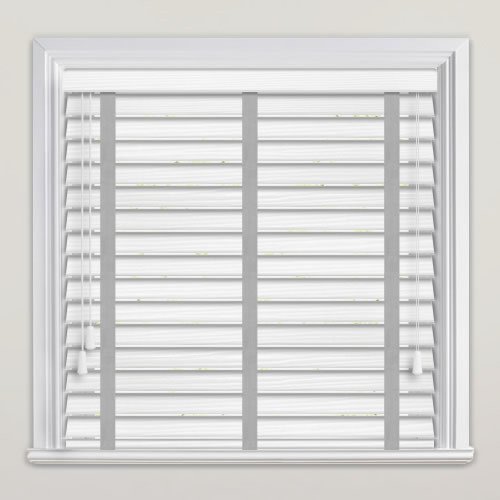 50mm White Grain & Steel Faux Wood