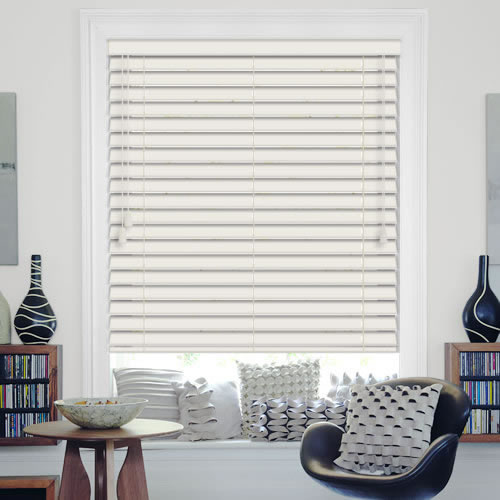 50mm Alabaster Faux Wood Blinds, Waterproof & Made to Measure
