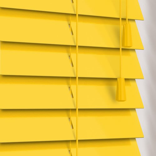 50mm Gloss Yellow Wooden Blind