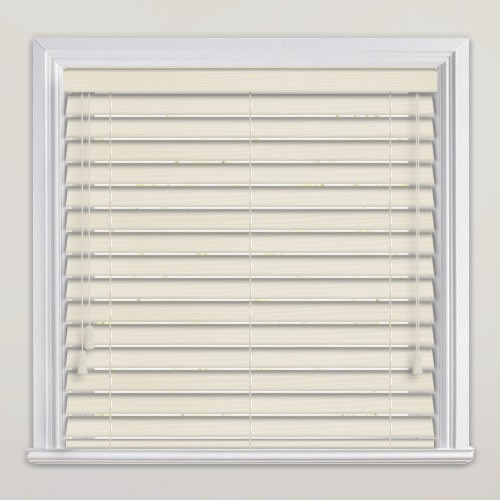 50mm Cream Grain Faux Wood