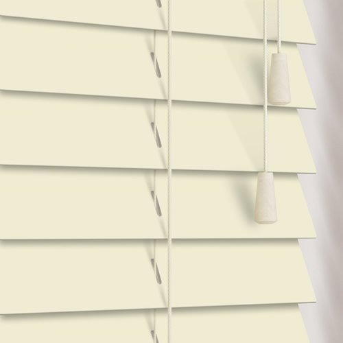 50mm Ivory Cream Wooden Blind