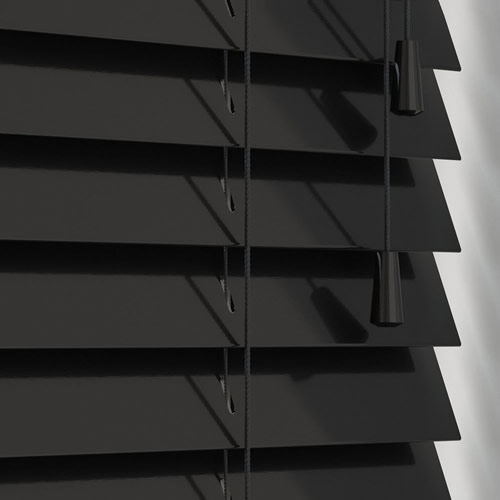 50mm Gloss Black Wooden Blind